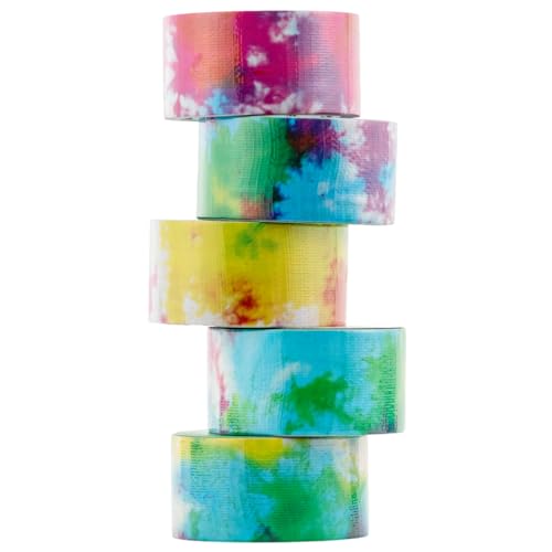 Image of Duck Tape Pattern Colours Tie Dye. Arts & Crafts, DIY, Crafts, Gift Wrapping, Decorative, Scrapbook, Scrapbooking, Bullet Journal, Planner, Party, Festivals, Decoration - 48mm x 9.1m