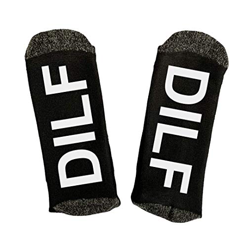 Men's 6-12 DILF Novelty Word Socks4