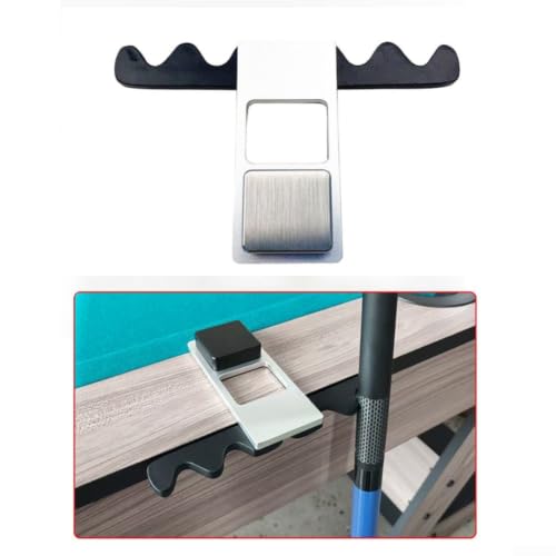 Soporte para tacos de billar contra deformaciones en madera accesorio de aluminio plateado 8