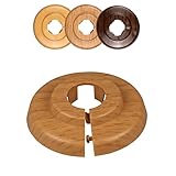 rosetta forner 2019 FABRICADO EN ALEMANIA 2 Piezas Rosetas para tubos de calefacción, rosetones, embellecedor radiador, cubiertas 12mm a 28mm, para parqué y suelo laminado, PP con decoración de madera (15mm, decoración de haya)
