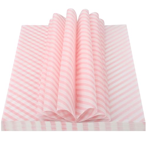 EUSOAR Sandwich Wrapping Paper, 100 Sheets 11.8" x 11.8" Deli Food Paper Sheets, Grease Resistant Precut Food Basket Liner Baking Parchment Papers Sheet for Party, Festival and Outdoors Wrapping