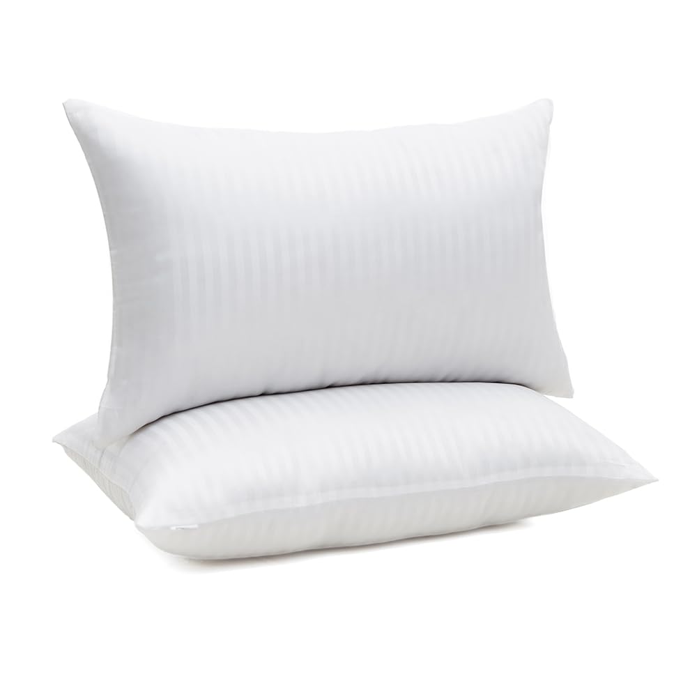 Hotel Collection Bed Pillows for Sleeping 2 Pack Standard Size Cooling Pillows Set of 2 for Back, Stomach or Side Sleepers, Super Soft Original Down Alternative Microfiber Filled Pillows