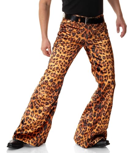 Image of EVEDESIGN Mens Bell Bottom Velvet Pants 60s 70s Disco Outfits for Men Vintage Flared Jeans