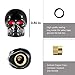 Dsycar Black Skull Style Antirust Copper Core Truck Motorcycle Bike Car Tires Valve Stem Caps , 4Pcs/Box
