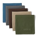 DRYKI Sweat Absorbing Handkerchiefs - The Original Pocket-Sized Sweat Towels - Quick-Dry Microfiber Sweat Rags for Face, Hands, & Body - Men & Women - Gym, Sports, and Work (Forest: 5 Pack)