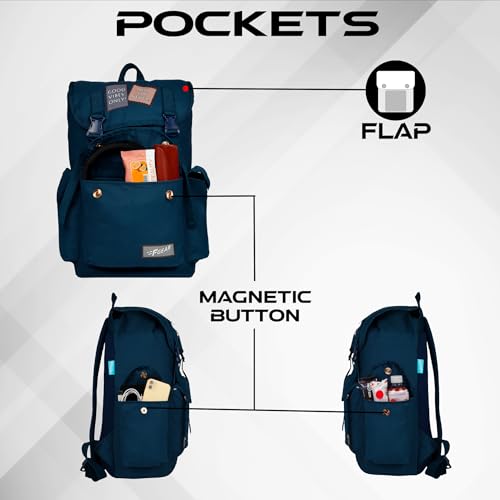 Image of F Gear Webster Canvas 21L Laptop Backpack Fits 18 inch Laptop 1 Main Compartment Drawstring Closure 3 Pkts Organizer Gifts for Men Women Boys Girls Adults Casual /College /School /Travel Bag