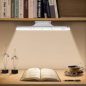 Baseus Led-bureaulamp, Dimmable Touch Cabinet Lights, Bureaulamp, Traploos Dimmen Instelbare Kleurtemperaturen, Oogbescherming, 5W USB Bedside Lamp,Multi-scene movable