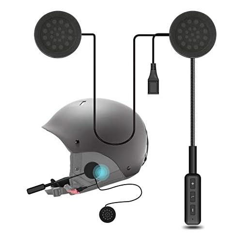 Skypearll Helmet Bluetooth Headset, Universal Wireless Motorcycle Bluetooth Intercom for Helmet with 5 Hours Playing time | Speakers Hands-Free, Music Call Control, Mic Earphones |