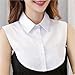 pureza Detachable Fake Collar for Girls - Half False Blouse Collar for Baccalaureate Gown - Solid Color White/Black(Color2)