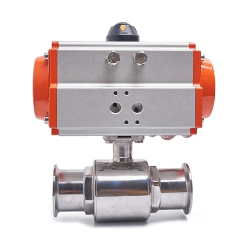 Vanne boisseau sphérique 38mm inox à commande par vérin double effet