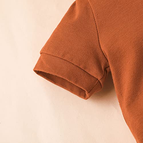 Baby Boy Girl Dinosaur Hoodie Romper Onesie Jumpsuit Outfits Infant Boy Girl Rabbit Crawling Suit Set (Yxx001D-Dinosaur Short Brown, 9-12 Months) #TOP4