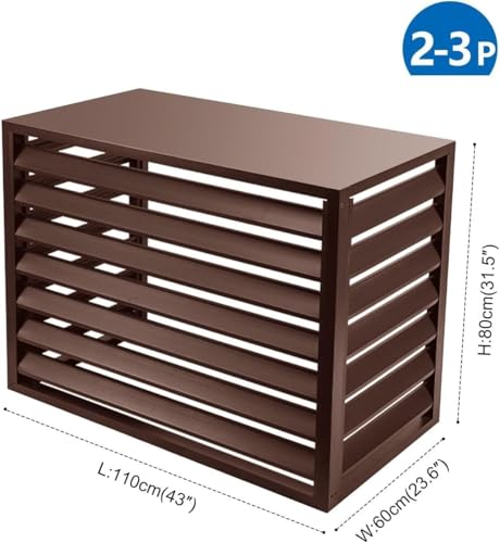 Housse pour climatiseur aluminium marron contre intempéries et pollution - 3