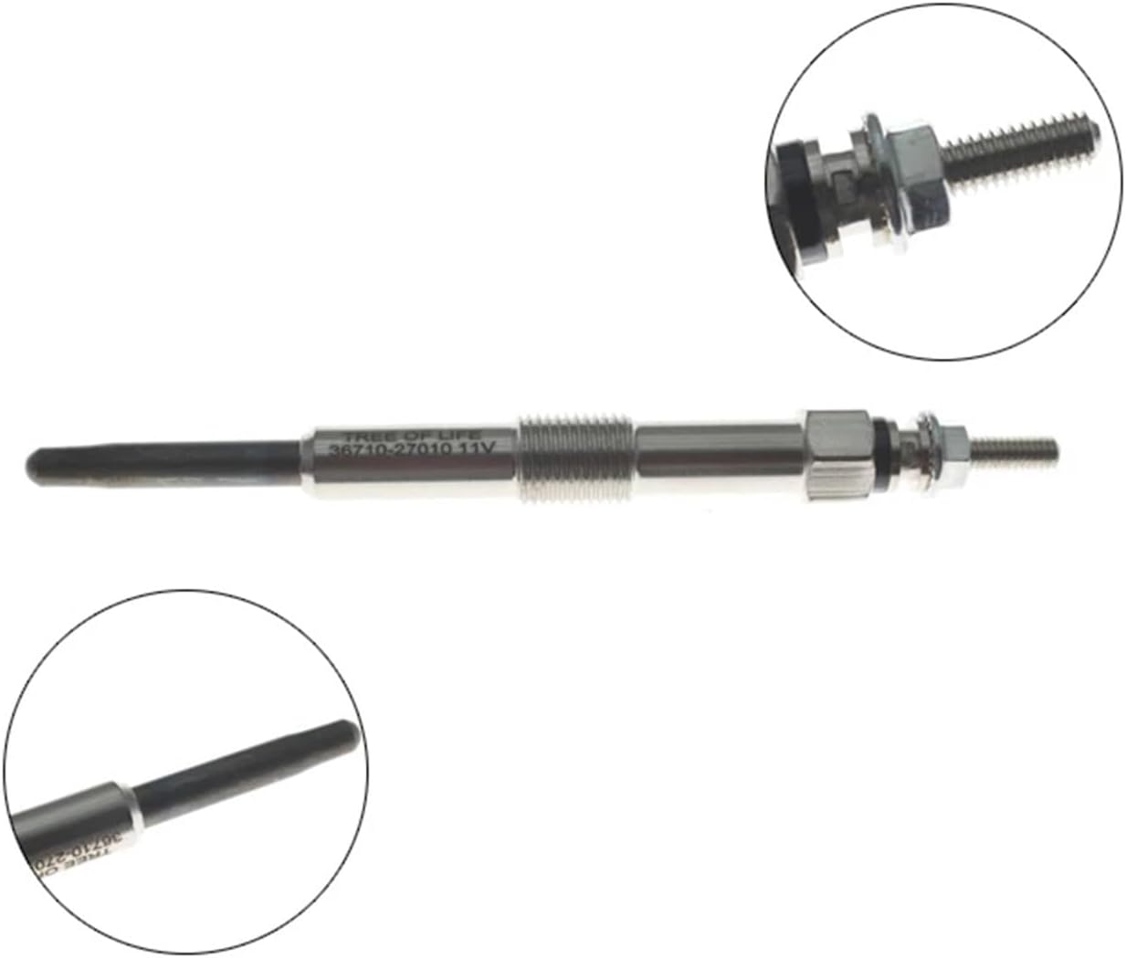 Glow Plug Set Compatible with Hyundai for Sonata V 2004 2005 2006 2007 2008 2009 2010 2011 4X Heater Glow Plugs Kit 11V 3671027010 3671027000