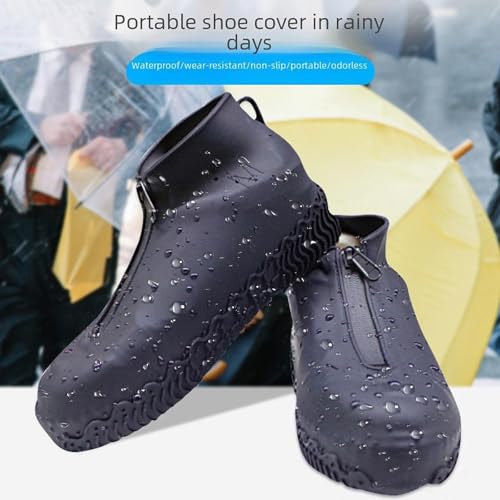 Cubierta de zapatos impermeable reutilizable de silicona con cremallera L 4