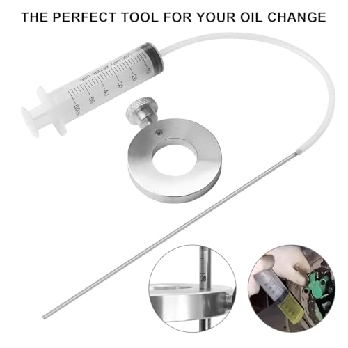Image of Motorcycle Fork Oil Level Tool, Motorcycle Suspension Oil Level Adjuster Gauge Tool with Adjustable Ring, 60ml Syringe Professional Fork Oil Adjuster Kit for Maintenance