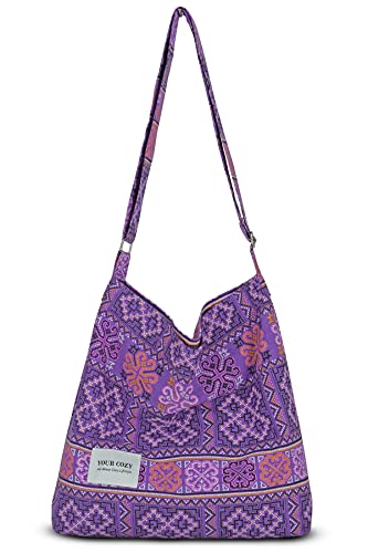 Bolso Bandolera Hobo de Algodón para Mujer miniatura 3