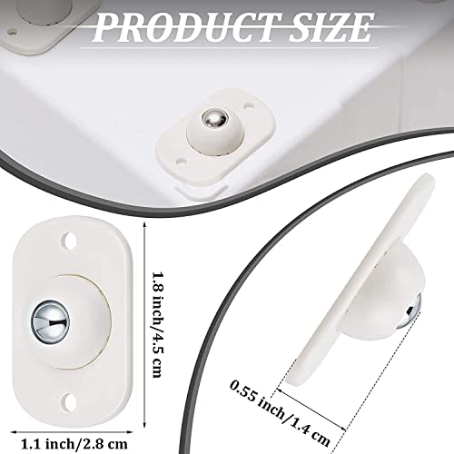 Image of 4Pcs Self Adhesive Mini Swivel Casters Wheels,Universal Wheels at The Bottom of The Storage Box, Swivel Caster Wheels 360 Degree Rotation Pulley for Furniture Various Storage Boxes (4)