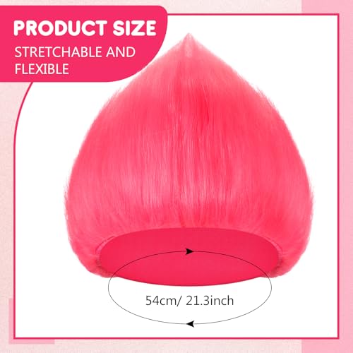 Image of Geyoga 1 Pcs Funny Wig Crazy Hair for Halloween Party,Pink
