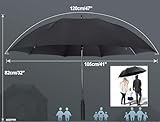 Buystarget Golf Umbrella Windproof Extra Large 60 Inch, 152cm Strong 8 Ribs Umbrella Big Auto Open Stormproof Sun Protection Rain Stick Umbrellas Accommodates 2-3 People, Men Women Waterproof Travel - Image 2