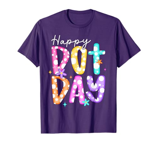 Happy Dot Day Colorful Rainbow Polka Dot Boys Girls Youth T-Shirt