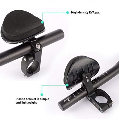 Ergonomic Rest Handlebar, Adjustable Aero for Road Bike, Triathlon, Mountain Bikes (black)