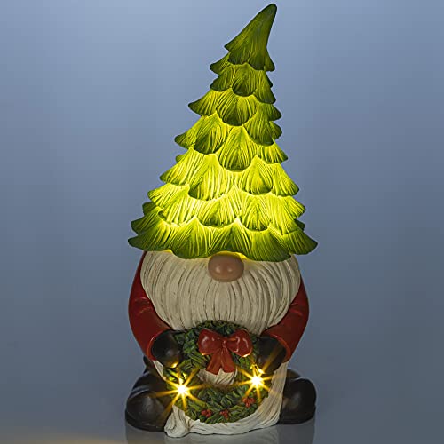 Vp Home Christmas Gnome Decor Figurines Resin, Gnome Lighted Decorations Indoor Decor Christmas Gnomes Led Holiday Light Up Indoor Festive Fiber Optic For Christmas Table Decorations #TOP2