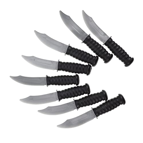 Kisangel 8 Pièces Set de Couteaux Décoratifs Réalistes pour Halloween Accessoires de Fête et Déguisement pour Garçon Fille
