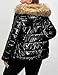 Geschallino Women's Plus Size Thicken Hooded Puffer Coat Quilted Bubble Padded Jacket with Faux Fur Collar 7695Plus Black 3X