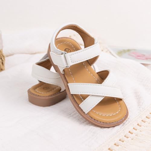 Image of Boys Girls Sandals Open Toe Breathable Princess Non-Slip Flats Summer Beach Lightweight Rubber Sole Sandals (Toddler /Little Kid)