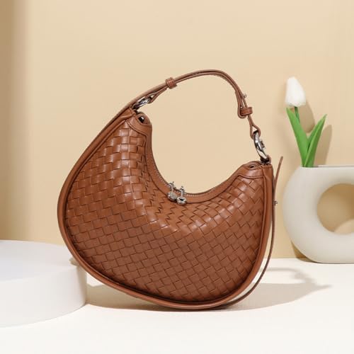 PU Leather Woven Handbag Women Shoulder Bag Retro Crossbody Bag Large Capacity Tote Bag for Daily Wear4
