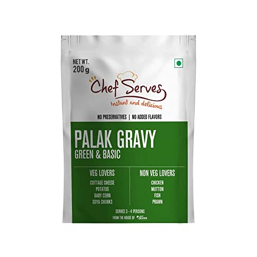 Palak Gravy Chef Serves pour un dîner indien rapide 200g