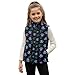 BYOXPUVI Paw Print Vest Jacket for Boys Girls, Fashion Toddler Outerwear Zip Up Lightweight Fleece Sleeveless Jacket Size 5-6