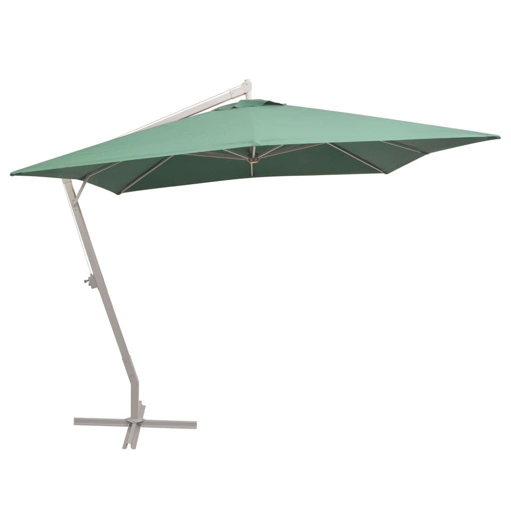 Parasol ogrodowy parasol przeciwsłoneczny do roślin, 300 x 300 cm, zielony, aluminiowy maszt
