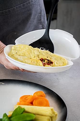 KitchenCraft Microwave Omelette Maker, Egg Maker, Easy to Clean Plastic, 21 x 15 cm, White