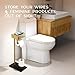 Day Moon™ Gold Toilet Paper Holder Free Standing Toilet Paper Holder with Storage - Toilet Paper Stand and Tissue Holder for Bathroom - Toilet Paper Holder with Shelf and Wipe Holder