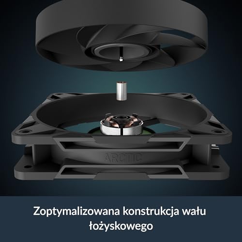 ARCTIC P12 Pro PST LN - Low-Noise Premium Fan, 120 mm PWM Fan with Y-Cable Splitter, 450-2000 rpm, 0 rpm <5% PWM, Fluid Dynamic Bearing, 4-Pin - Black