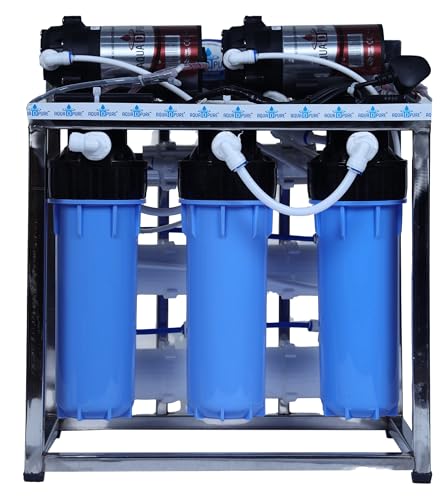 Image of AQUA D PURE 25 LPH Commercial RO + UV Water Purifier with Double Pump Purification and Fully Automatic Function, TDS Adjuster, Dust Protective Cover, Blue