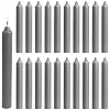 Biedermann & Sons 2-Hour Long Burning Unscented Tree or Chime Candles, Gray, 4 Inch Tall - Set of 20