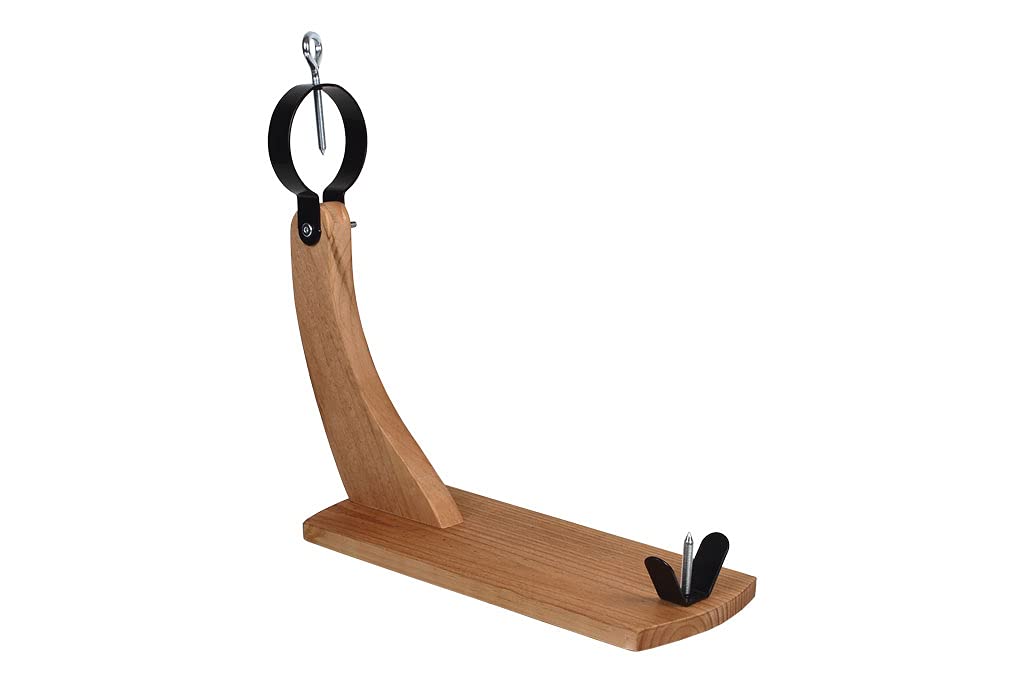 Cofan Gondola Ham Holder | Made of Wood | Measures 37.5 x 16.8 x 60 cm, Grey