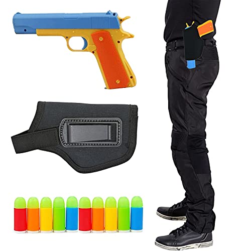 Backyard Blasters Kid Toy Gun, Colt 1911 Toy Gun with Rubber Bullet Pistol - Unique Gift Intended for Fun,M1911 Toy Guns for Boys (Blue+Holster)