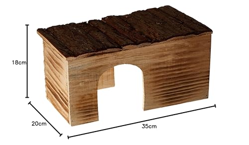 Trixie 61974 Natural Living Haus Grete, geflammt, 35 × 18 × 20 cm