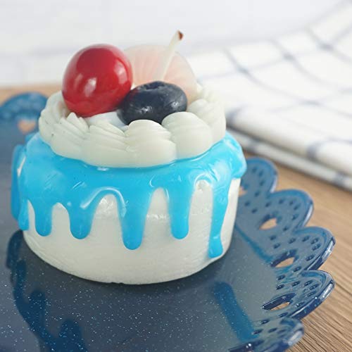 Artliving 3-Tier Plastic Cake Stand-Dessert Stand-Cupcake Stand-Tea Party Serving Platter Blue Silver #TOP5