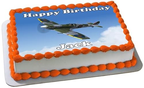 SPITFIRE RAF A4 PREMIUM Edible ICING Cake Topper D2