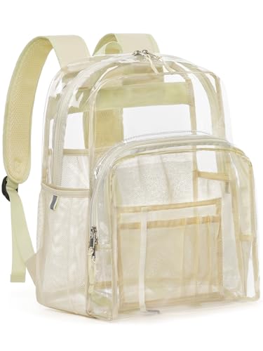 Image of Clear Backpack for School, Heavy Duty Transparent Bookbag