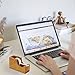Buqoo Cherry Wood Tape Dispenser with Built-All-in-One Desk Organizer for Office/Home School