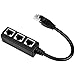 Produktbild acdokuk RJ45 Ethernet Verlängerungskabel 1 Stecker auf 3 Buchse Ethernet Splitter CAT7 Netzwerkverbindungskabel, Verlängerungskabel Buchse Adapter, für Computer Netzwerk Zubehör