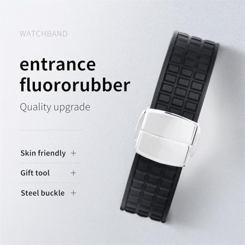 Bracelet 5067A-001 en caoutchouc fluoré de 19mm pour montre de luxe - 5