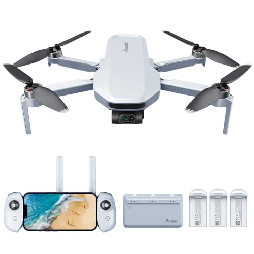 Potensic ATOM 3-Axis Gimbal 4K GPS Drone, Standard Kit Bundle with 1 Parallel Charging Hub, 2 Batteries
