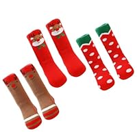 Ipetboom Calcetines de Invierno para Bebés 6-12 Meses Calcetines Calientes Antideslizantes Medias Navideñas Gruesas y Cálidas para Suelo Diseño Navideño Divertido Talla 8-10 CM 3