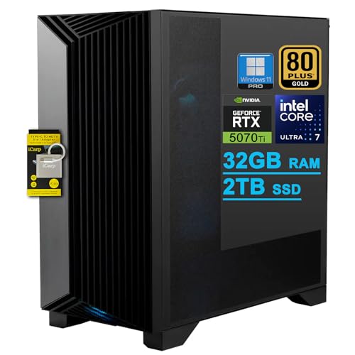 Aegis R2 AI 2nd Gaming Desktop Intel 20-core Ultra 7 265 32GB RAM 2TB SSD GeForce RTX 5070 Ti 16GB (fino a 1406 Tops) 5Gb Ethernet WiFi7 360mm Liquid Cooler 750W 80+ Gold PSU Win11Pro ICP Hub - PC Desktop